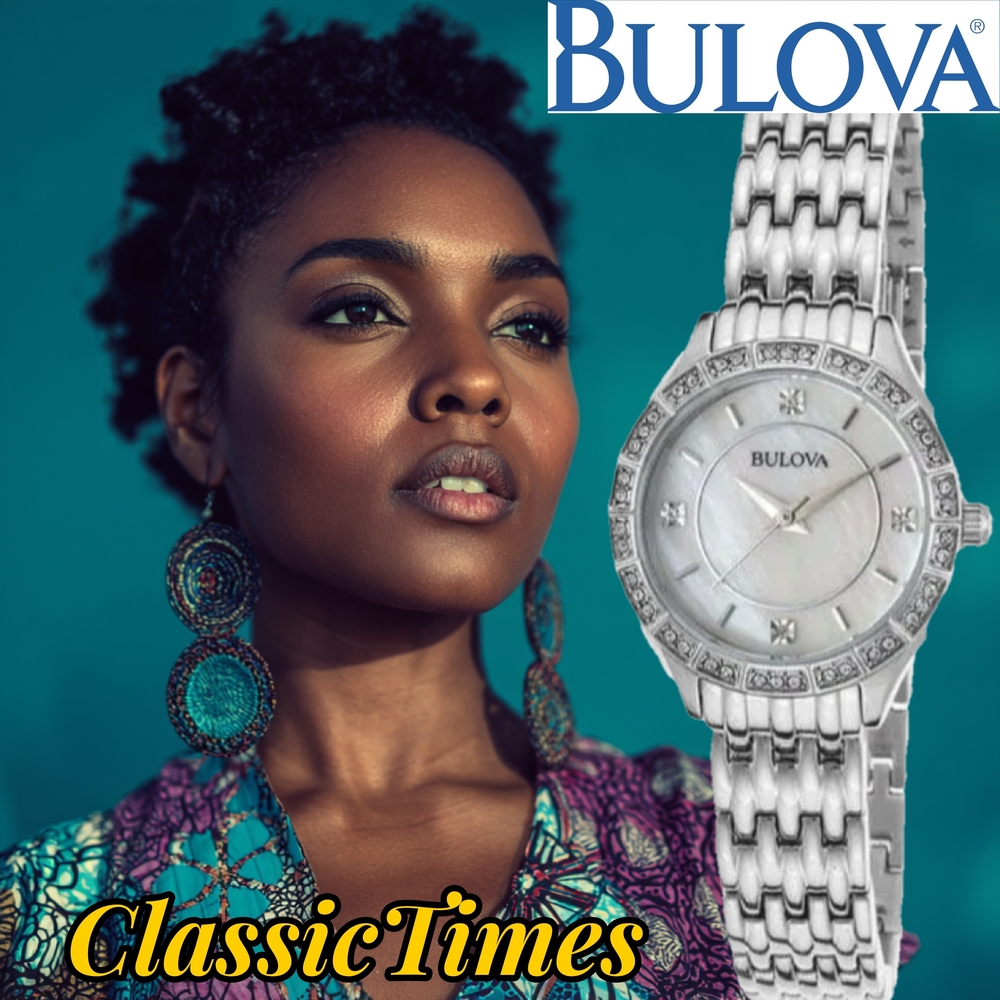 ***BRAND NEW***  Bulova Womens Mother of Pearl Stainless Steel Crystals